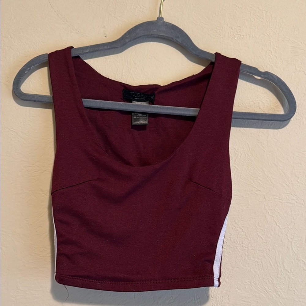 Nordstrom Red Sleeveless Fitted Crop Tank